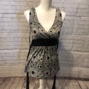 Super cute black/white halter top size small